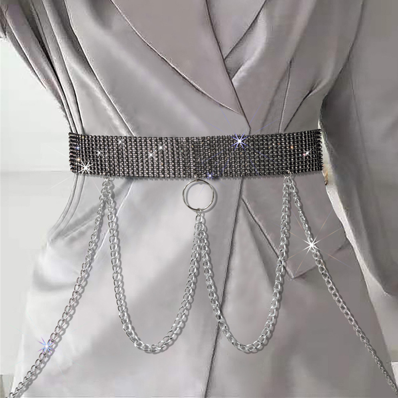 Wholesale Black Bling Rhinestone Waist B